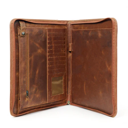 Zip Up Leather Padfolio - Image 8