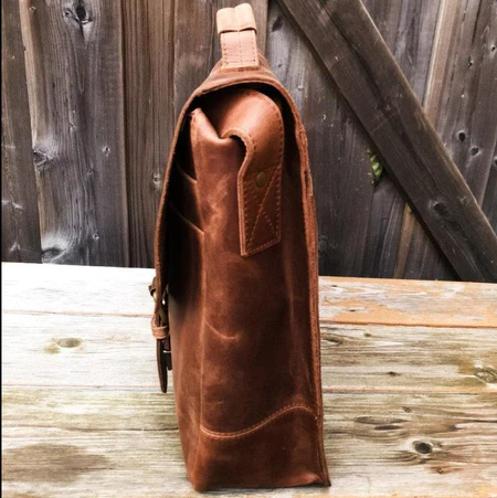 Coarse Leather Messenger - Image 9