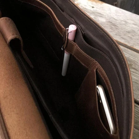 Coarse Leather Messenger - Image 5